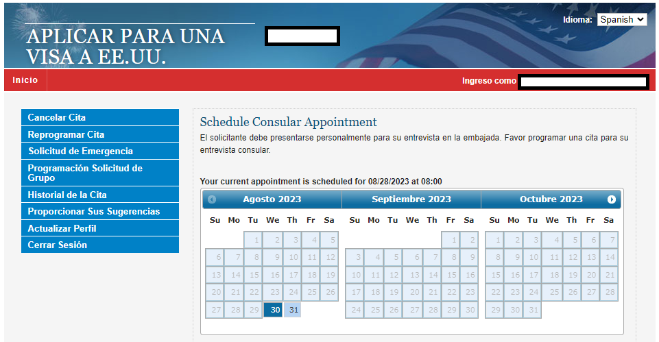 Citas para visa Americana en honduras